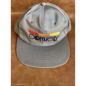 Vintage Connelly Corporate 5 Panel Skiing Snap Back Face Cap Grey Y2K Old Money